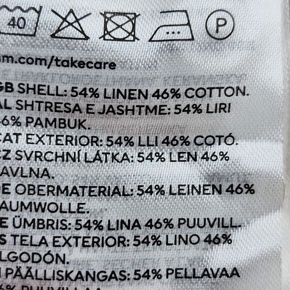 H&M Men's Linen Blend Regular Fit Button Down Shirt - L - Picture 6 of 7